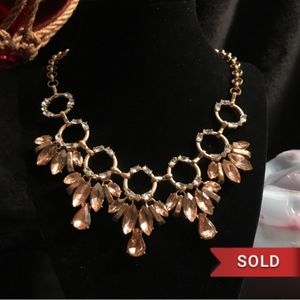 ❌SOLD❌ Gold Tone w/ Pink & White Gems